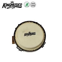 Bongo Drum Percussion Musical Instrument Wood Bongo Drum With Sheepskin for Performance Stage