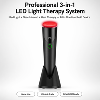 Binzim Appareil de rajeunissement de la peau du visage et des yeux à usage domestique, lumière infrarouge LED rouge chauffante, thérapie anti-âge rechargeable EU/CN/UK/US