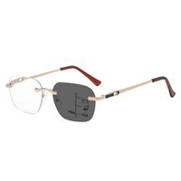 Lunettes de soleil photochromiques sans monture, anti-lumière bleue, lunettes de conduite, UV400, lunettes optiques rectangulaires, unisexe