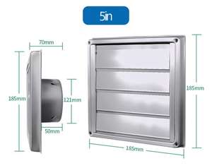 Rejilla de Ventilación Cuadrada de Acero Inoxidable de Alta Resistencia para Exteriores, Moderna, Resistente al Viento y a la Lluvia, para Uso Industrial y Comercial - Product Image 4