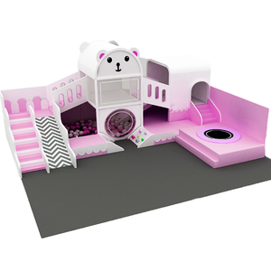 Toboggan en plastique blanc jeu souple <span class=keywords><strong>piscine</strong></span> à balles château coquin pour bébé équipement de terrain de jeu intérieur - Product Image 3