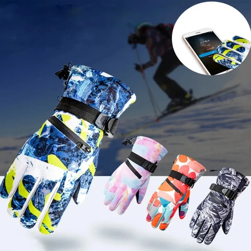 Men Women Ski Gloves Ultralight Waterproof Winter Warm Gloves Snowboard Motorcycle Riding Snow Gloves