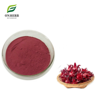 Approvisionnement d'usine 100% extrait de Bissap organique naturel 99% poudre d'extrait d'hibiscus sabdariffa