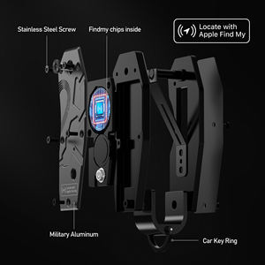 Organizador de Llaves Compacto de Aluminio Metálico <span class=keywords><strong>Cyberpunk</strong></span> 2026, Llavero para Apple Findmy, Regalo de Navidad - Product Image 6