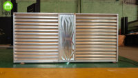 Système de clôture de piscine moderne en alliage d'aluminium personnalisé avec design à persiennes, finition thermolaquée, écologique pour l'intimité du jardin