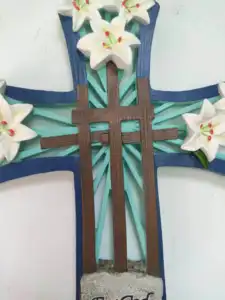 ユニークな製造樹脂聖書の言説で宗教的な私の最初の聖体拝領装飾的な壁の十字架