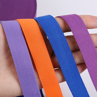 Bande élastique colorée de 2 cm en polyester et fil de latex, ruban élastique rouge à haute élasticité pour sacs, chaussures et ceintures de vêtements, vente en gros