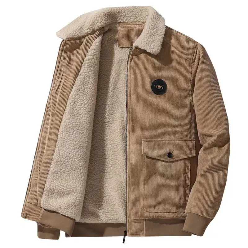 Chaqueta de lana sherpa personalizada para hombre, abrigos y chaquetas de invierno, listo para enviar, 2022