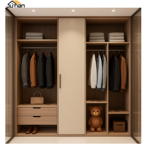 Moderno lusso armadio in legno massiccio Set armadio regolabile vestiti per <span class=keywords><strong>casa</strong></span> camera da letto soggiorno mobili personalizzati - Product Image 5