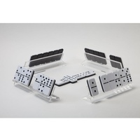 Jeu de dominos carrés en acrylique personnalisé BOSN Display, comprenant un étui en acrylique transparent, jeux de table, cadeau, décoration de la maison, fête