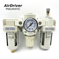 Unité de préparation d'air modulaire FRL 1/4" 3/8" 1/2" G NPT, filtre-régulateur-lubrificateur combiné, série AC, unité de préparation d'air interchangeable