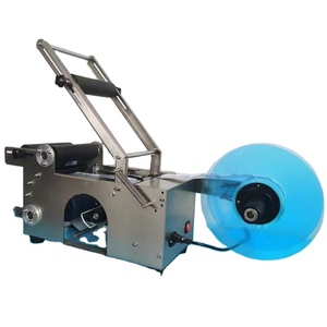 Direct-feed Manual Adhesive Label Applicator Motor Touchscreen; Wine Glass Bottle Labeling Machine; Fast Intelligent - Product Image 1