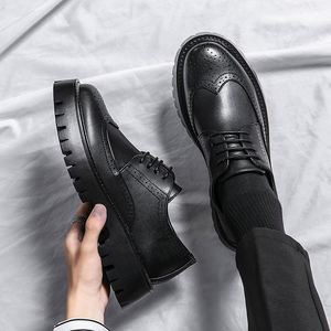 Zapatos de Cuero Casuales de Alta Calidad para Hombre, Zapatos de Oficina con Plataforma y Punta Cerrada que Aumentan la Altura, Zapatos de Otoño para Carrera Profesional - Product Image 2