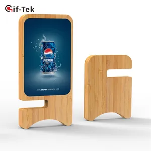 15W Vertical Removable Two-piece Of Wooden Wireless Charger Can Be Directly Filled With Bamboo And Wood Stand Wireless Charger