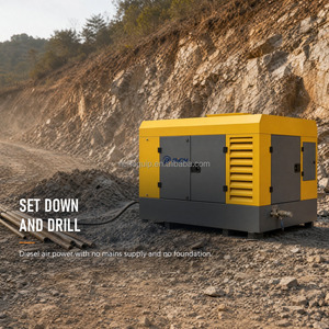 Compresseur d'air diesel à vis rotatif bi-étagé de type skid pour forage de puits miniers et de sondages - Product Image 5