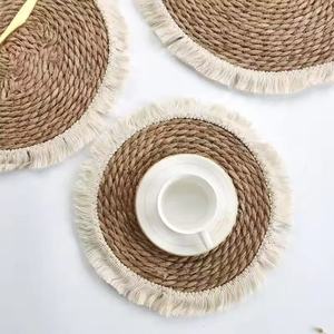 Tovagliette Personalizzate in Stile Boho Intrecciate in Erba Marina e Giunco, Tovagliette in Plastica all'Ingrosso per Uso Ristorante - Product Image 2