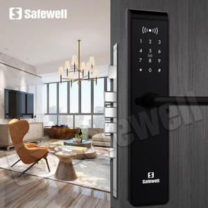 Serrure de porte d'hôtel de carte Rfid numérique de haute sécurité de couleur noire et argentée de Safewell à vendre - Product Image 2