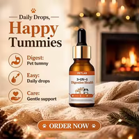 Gouttes pour l'équilibre du pH de l'estomac pour chiens, 30 ml, formule prébiotique efficace, améliore la digestion, aide quotidienne naturelle, sûre et saine