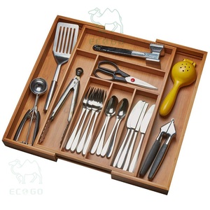 Joli plateau à couverts dans le tiroir organisateur de tiroir extensible avec porte-ustensiles à 8 compartiments - Product Image 3