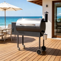 Barbecue fumoir extérieur robuste pour la vente en gros, à granulés de bois, de qualité professionnelle, intégré pour cuisine commerciale