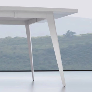 Table de conférence blanche ZXH-F99, table de réunion de bureau minimaliste, usage commercial - Product Image 2