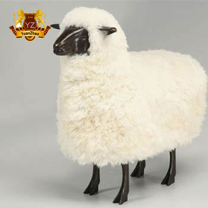 Estatua de Oveja de Fibra de Vidrio de Tamaño Real, Escultura de Animal Simulada Realista, Modelo de Cabra Personalizado para Jardín, Parque, Granja, Temática - Product Image 2