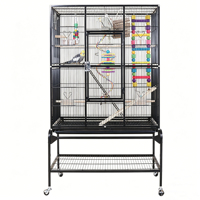 Nouvelle Cage de Luxe pour Oiseaux, Grande Cage d'Élevage pour Perroquets, Utilisation Domestique, Convient aux Agapornis, Perroquets, Cockatiels, Écureuils, Chinchillas, en Métal