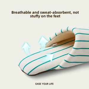 Producto en Tendencia 2026, Pantuflas de Lino y Algodón a Rayas para <span class=keywords><strong>Mujer</strong></span> y Hombre, Silenciosas, para Dormitorio, <span class=keywords><strong>Casa</strong></span>, Ligeras, de <span class=keywords><strong>Verano</strong></span>, al por Mayor - Product Image 3
