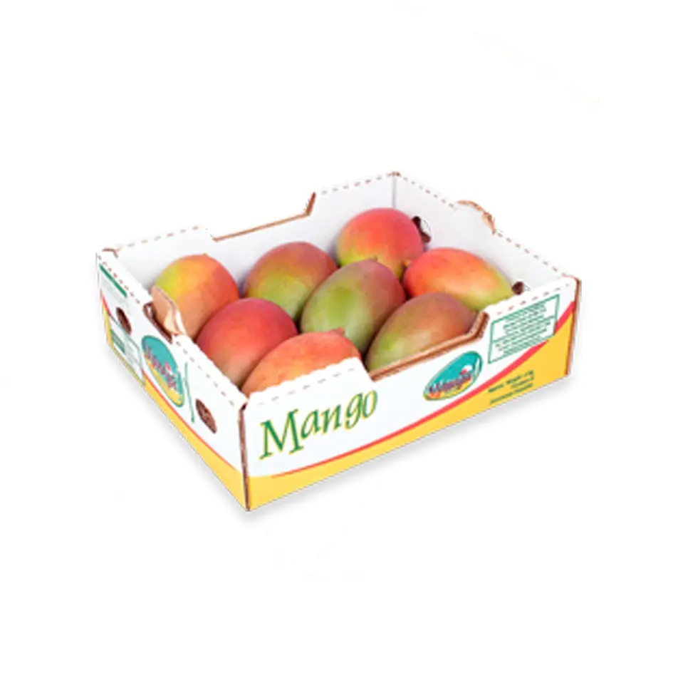 Frutas caja de cartón caja de embalaje de cartón de papel de mango