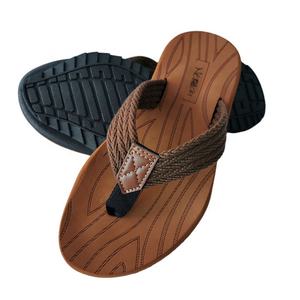 Sandalias de Playa Nicecin para Hombre, con Tira Ancha Tejida, Detalle de Cuero, Suela Suave de EVA, Logotipo Personalizado, Antideslizantes - Product Image 2