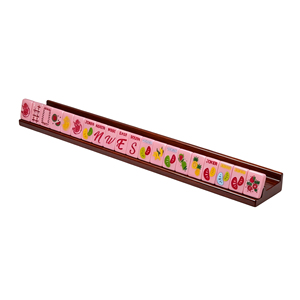 Poussoir de Mahjong en bois peint pour <span class=keywords><strong>4</strong></span> joueurs, supports de tuiles plats, accessoire de jeu de Mahjong américain - Product Image 6