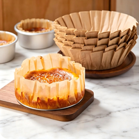 Papier sulfurisé basque jetable en pulpe non blanchie, antiadhésif, pour cheesecake, muffins, cupcakes, 6 pouces, 100 pièces/sac
