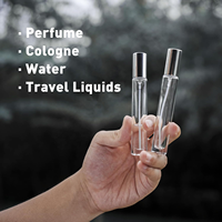 Flacons de parfum en verre cosmétique haut de gamme de 10 ml avec bouchon à vis, impression sérigraphique, forme rectangulaire, logo et boîte personnalisés