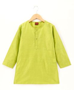 Conjunto de Kurta Verde, Pijama y Chaqueta Estampada de Ropa Tradicional Étnica para Niños Twisha (6 Meses - 8 Años) - Product Image 2