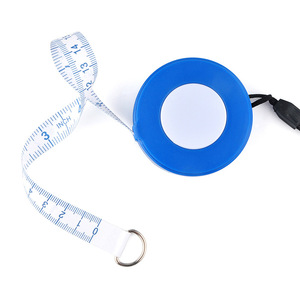 Cinta métrica Wintape de 3 m y 13 mm, azul, métrica, con retorno manual, para medir la altura corporal y la ropa. - Product Image 3