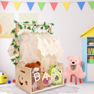 Caja <span class=keywords><strong>de</strong></span> Madera para Baby Shower, Personalizable, con Perchero, Cesta <span class=keywords><strong>de</strong></span> <span class=keywords><strong>Regalo</strong></span> para Recién Nacidos y Padres - Product Image 6