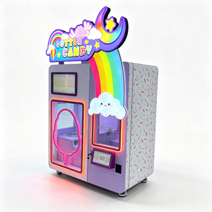 Máquina Popular para Hacer Algodón de Azúcar con Luces Decorativas Coloridas, Equipo Inteligente de Venta de Algodón de Azúcar <span class=keywords><strong>sin</strong></span> Supervisión para Interiores - Product Image 5