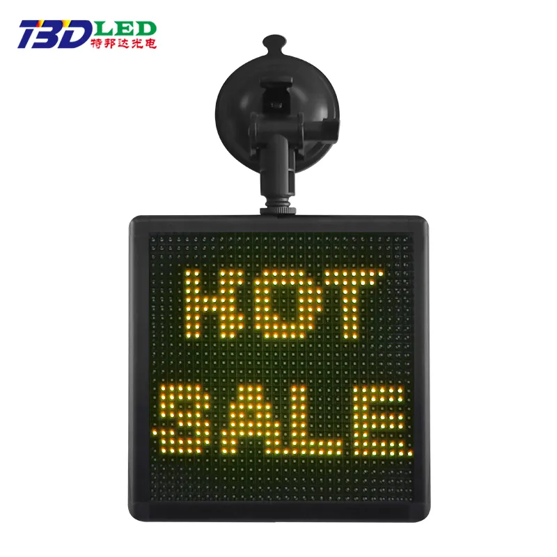 Manufacturer Full Color RGB 64 X 64 LED Car Display App Phone Control Programmable LED Car Rear Window Digital Display