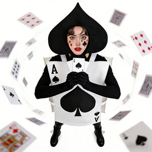 Ensemble de jeu de rôle As de Pique - <span class=keywords><strong>Déguisement</strong></span> de <span class=keywords><strong>carte</strong></span> pour couple, costume de fête sur le thème d'Alice - Product Image 4