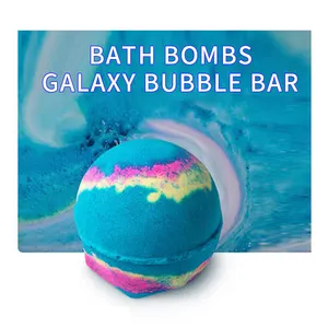 Private Label Luxus natürliche Pflanze Hautpflege Galaxy Bubble Bath Bomb Sprudelnde Bio-Bade bombe