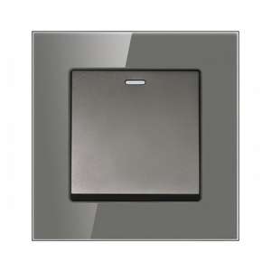 Household Universal <b>Wall</b> <b>Switch</b> Touch Panel 10A Glass 1-on-1 and 2-Way Light <b>Switch</b> - Product Image 1
