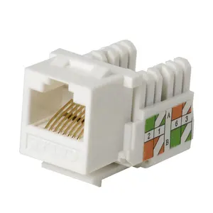 insert 90degree punch down cat5e cat6 keystone jack female connectors Ethernet rj45 Wall Jack