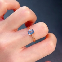 Wholesale Custom 925 Sterling Silver Oval Cut Topaz Ring5mmx7mm Minimalist Prong Setting Unisex Gift for Party OEM ODM