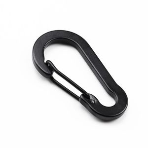 Mousqueton en alliage d'aluminium Hanlin en forme de gourde, noir électrophorétique, accessoire de camping, boucle portable en fil d'acier - Product Image 1