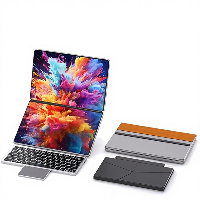 Dual-Screen Metal Laptop Core I3 SSD Lightweight Portable Split-Screen Touchscreen English Keyboard DUAL FAN Cooling Windows