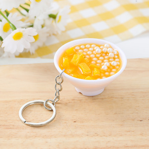 โมเดลชามขนมหวานขนาดจิ๋ว Y1059 เหมือนจริง ชามใส่ขนมหวานจำลอง ชามใส่ทาร์โอบอล มะม่วง ส้มโอ <span class=keywords><strong>สาคู</strong></span> พุดดิ้ง ของเล่นจี้ห้อยคอ - Product Image 4