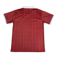 Kaos Jersey Sepak Bola Streetwear Custom Retro Stripe Sublimasi Print Jersey Sepak Bola Pria
