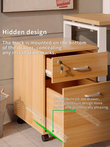 Yenuo Hidden dưới núi ngăn kéo đường ray 2 phần-mềm đóng cửa 10-22 inch cho đồ nội thất & toolboxes - Product Image 4