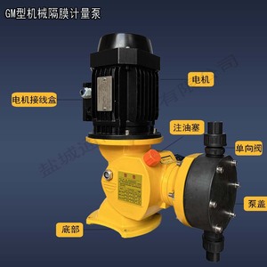 Pompe doseuse à membrane mécanique Zhijie Yitong 1/2 po à bride, haute pression, électrique, compatible eau, pour contrôle de débit - Product Image 1
