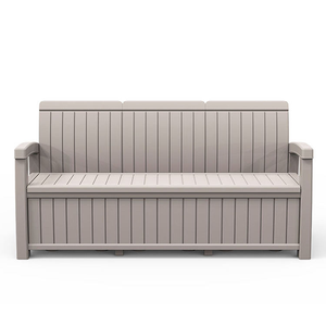 Backyard <strong>Garden</strong> Patio Weather-Proof Armchair <strong>Plastic</strong> Long <strong>Storage</strong> <strong>Bench</strong> 3 Seater Sofa <strong>Storage</strong> <strong>Bench</strong> Outdoor with <strong>Storage</strong> Box - Product Image 1